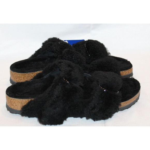 Birkenstock Women Papillo 8 EU 39 Arizona Big‎ Buckle Teddy Shearling Sandals - Picture 1 of 10